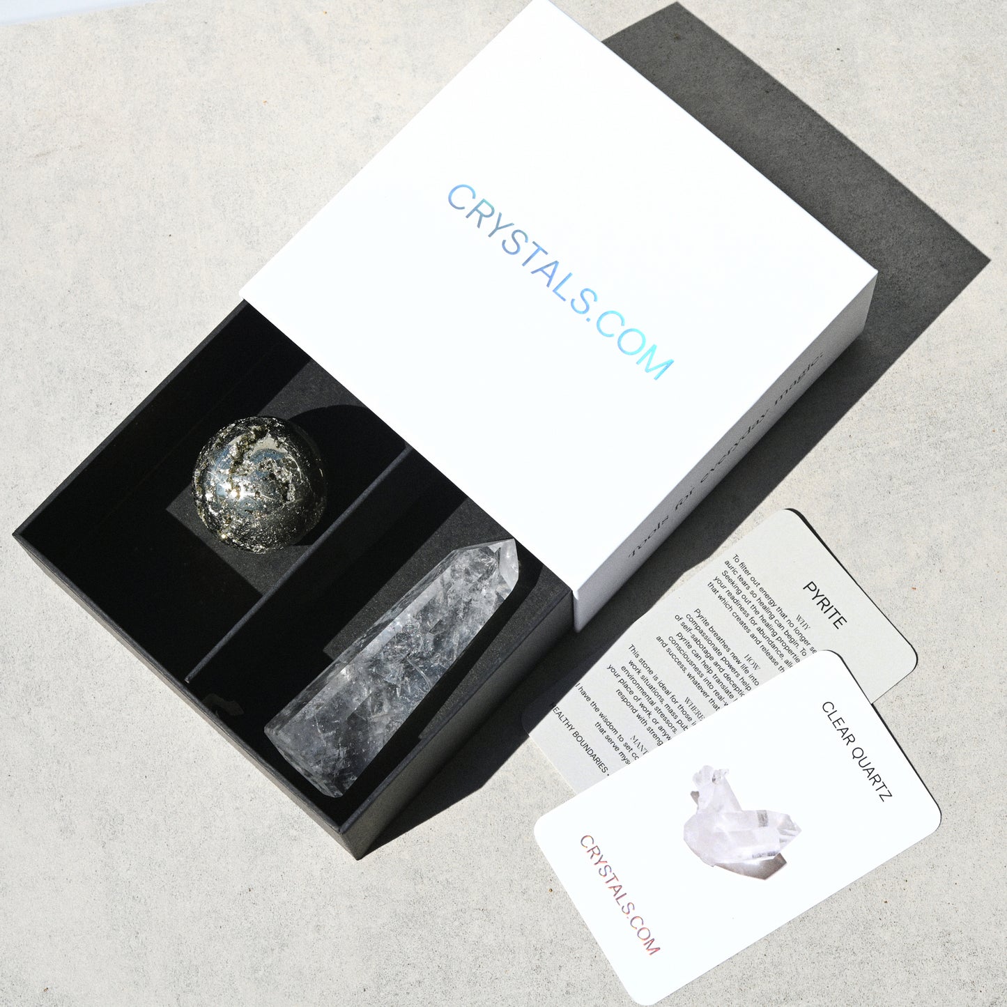 Power Pack - Laser Quartz Tower & Pyrite Sphere
