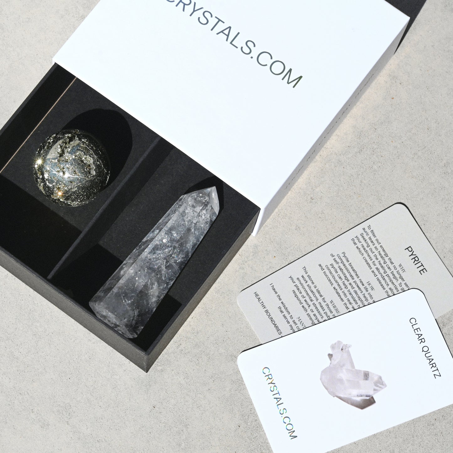 Power Pack - Laser Quartz Tower & Pyrite Sphere