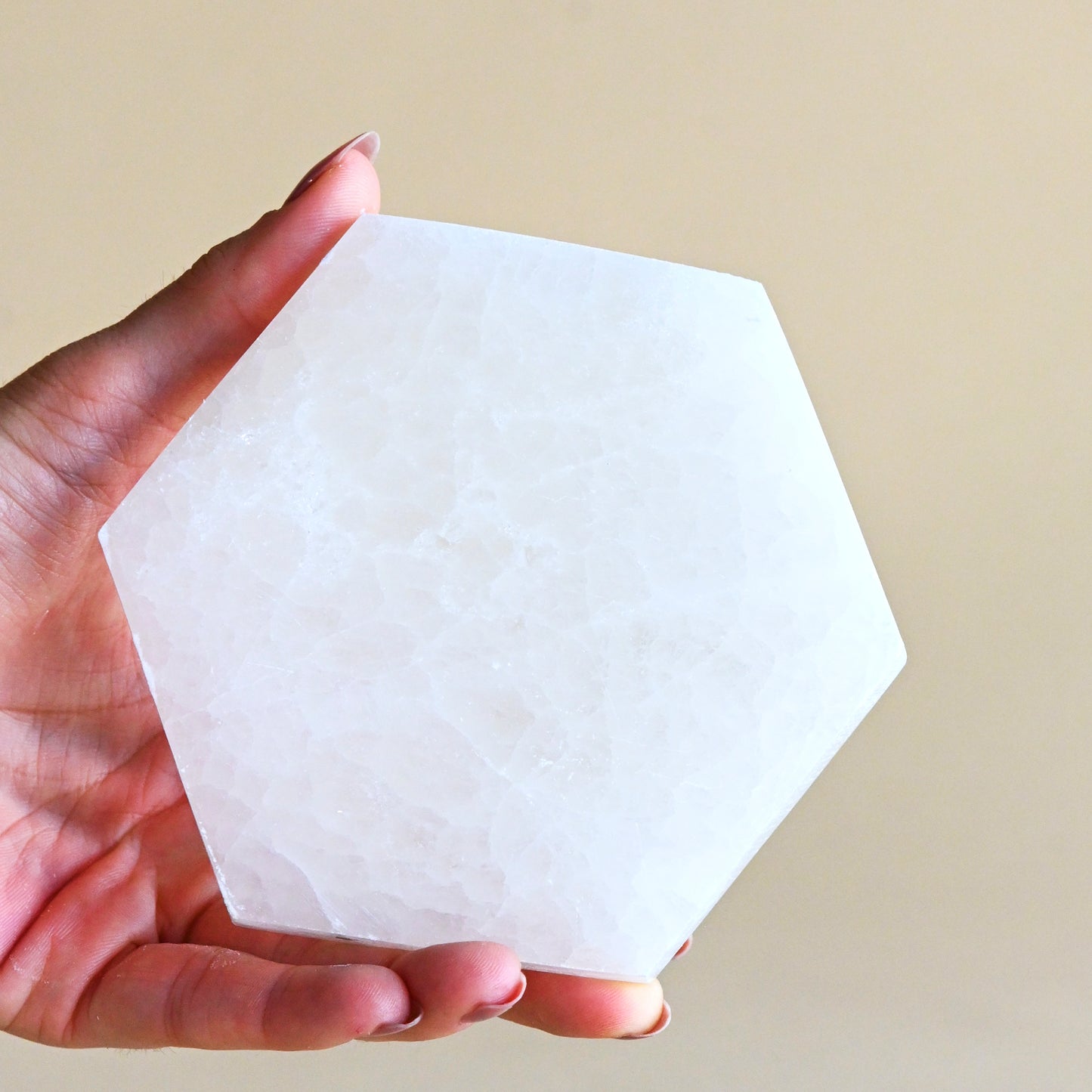 Selenite Hexagon Charging Plate