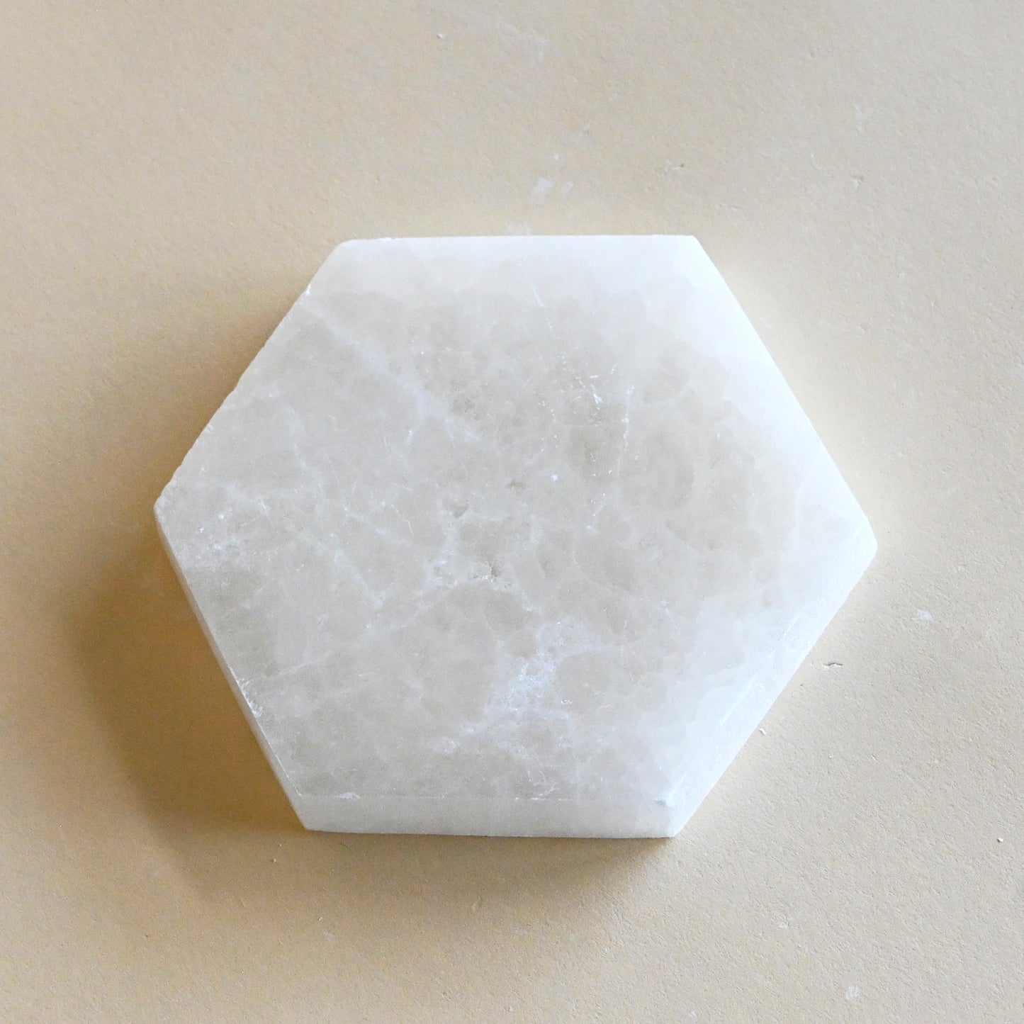 Selenite Hexagon Charging Plate