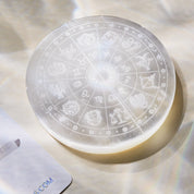 Selenite Zodiac Plate