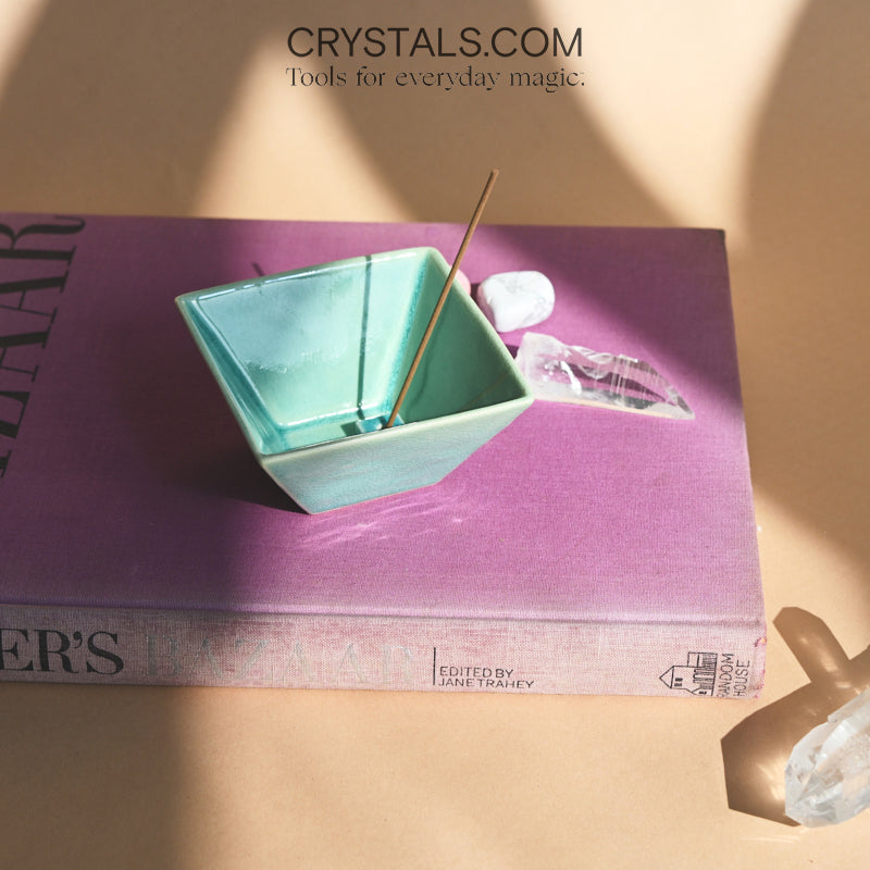 Green Ceramic Incense Dish