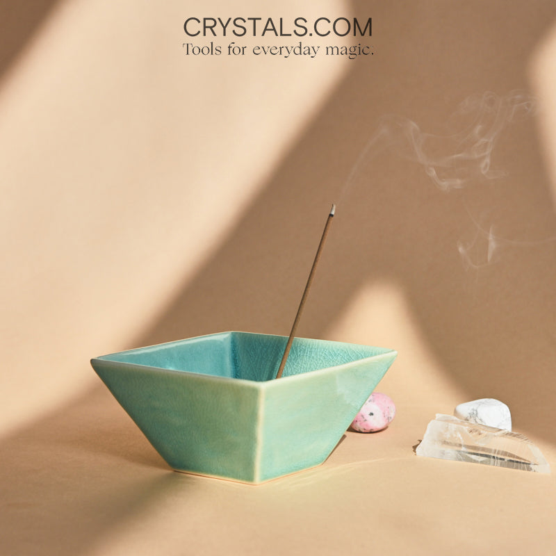 Green Ceramic Incense Dish