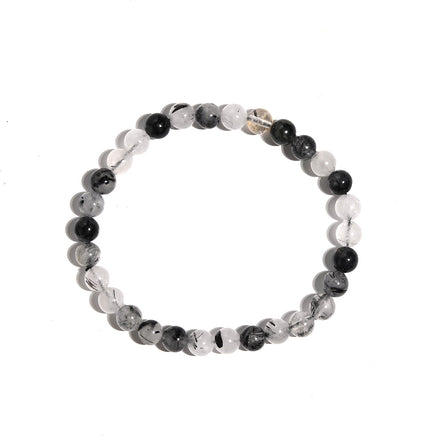Tourmalinated Quartz Bracelet - AMPLIFY — Clear Quartz crystal specimen
