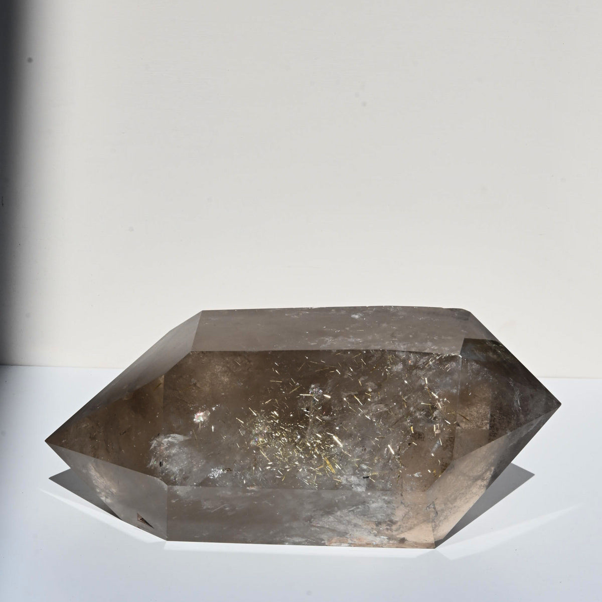 XXL 29lb Golden Rutile Smoky Quartz Double Terminated Point