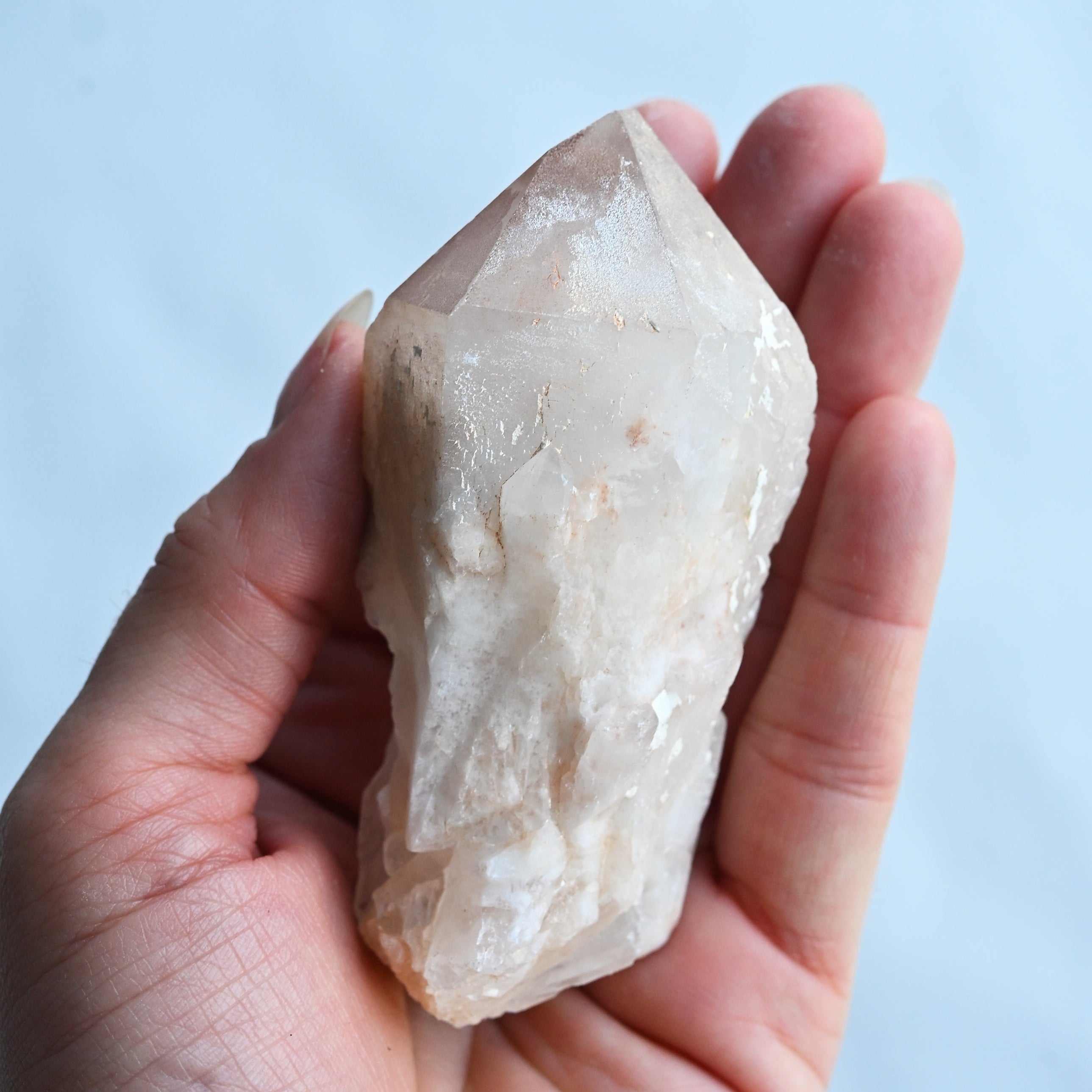 Rough quartz crystal points illustrating the relationship between crystals and minerals