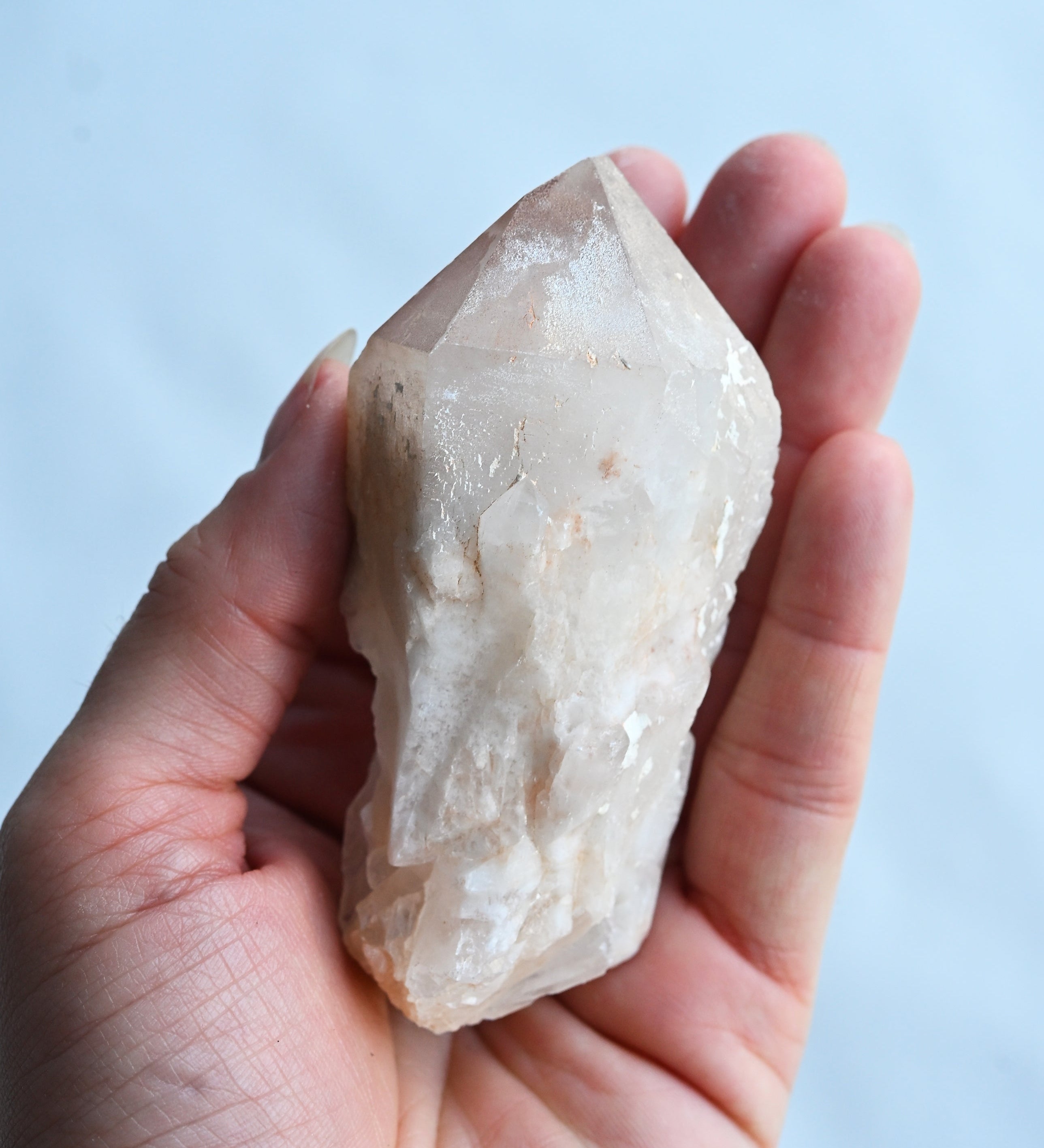 Rough quartz crystal points illustrating the relationship between crystals and minerals