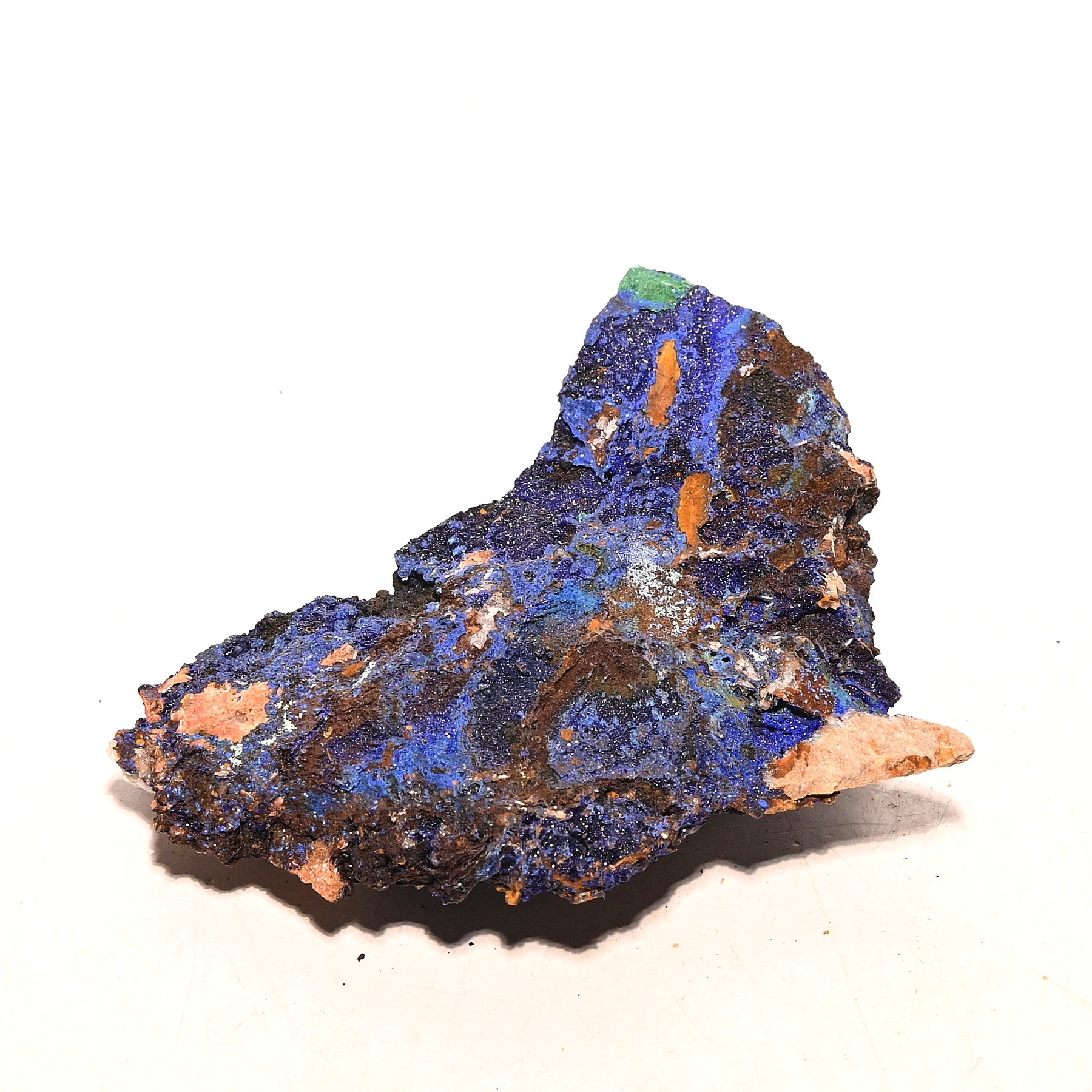 Crystallized azurite specimen of the kind sourced at international gem and mineral shows