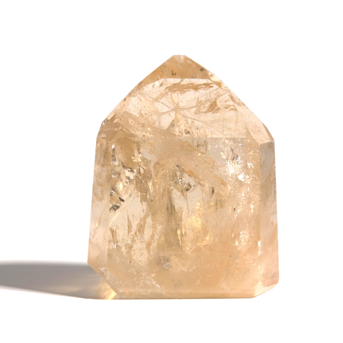 Natural Citrine Tower from Brazil — how to identify real citrine vs heat-treated