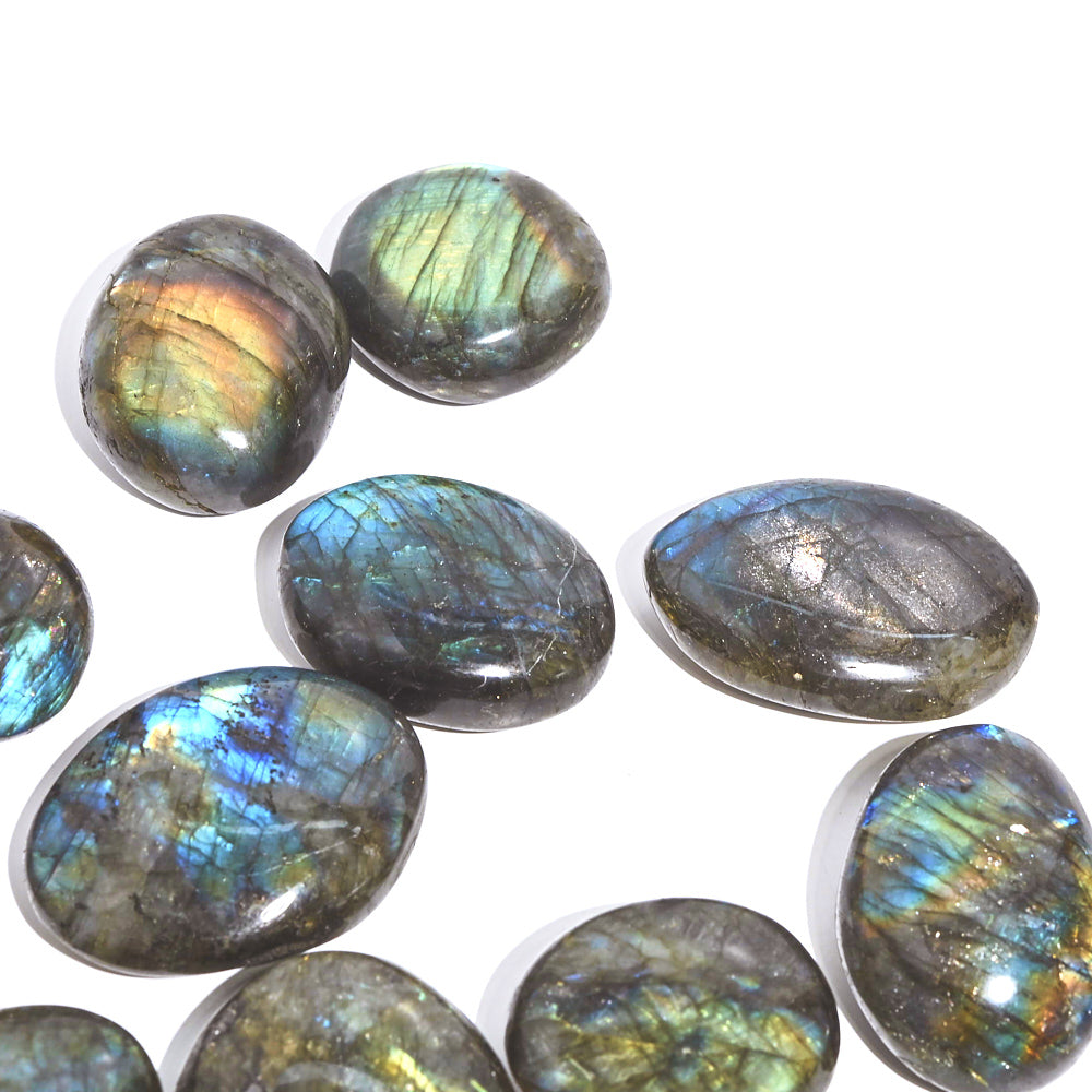 Moonstone vs labradorite iridescent crystal comparison