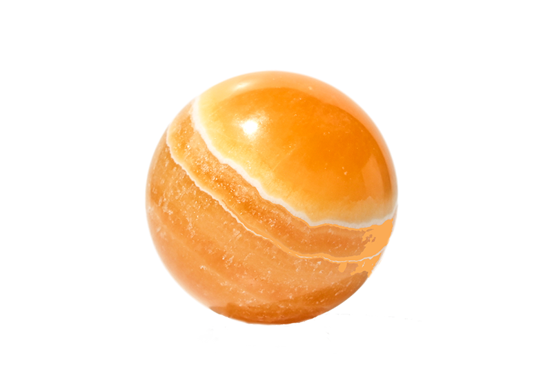 Orange Calcite crystal