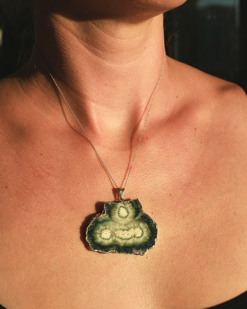 Solar Quartz stalactite pendant