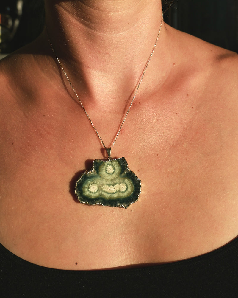 Solar Quartz stalactite pendant