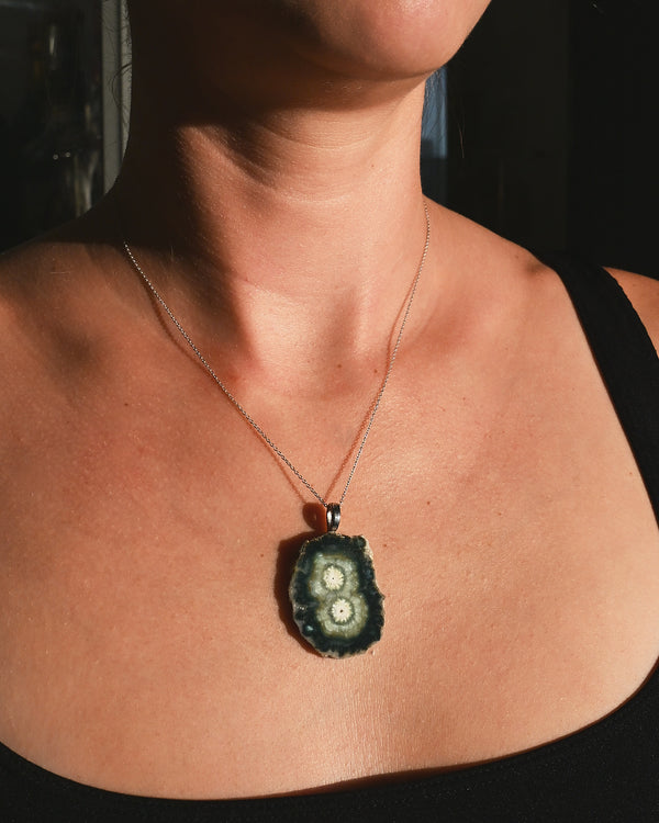 solar quartz pendant