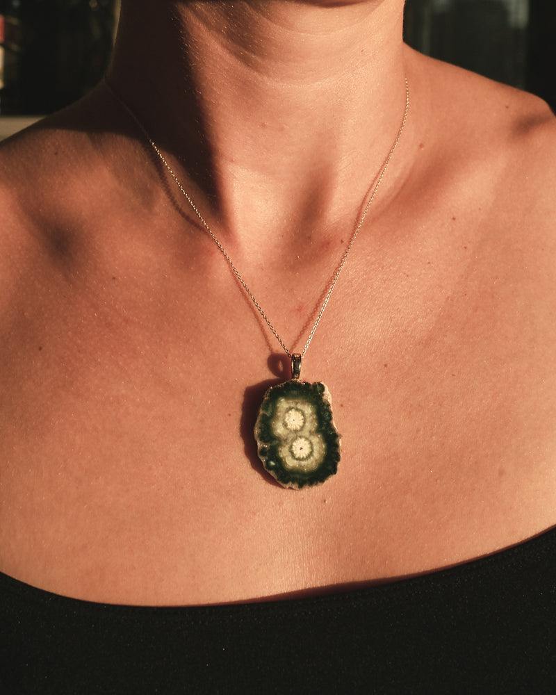 solar quartz pendant