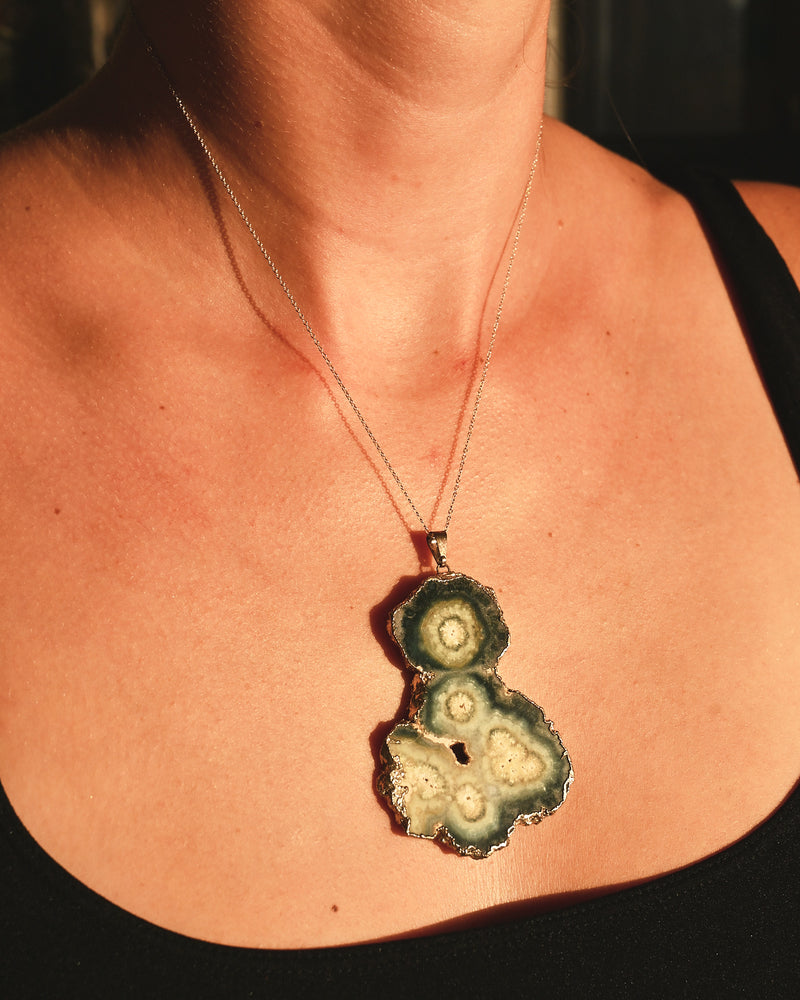 Solar Quartz stalactite pendant