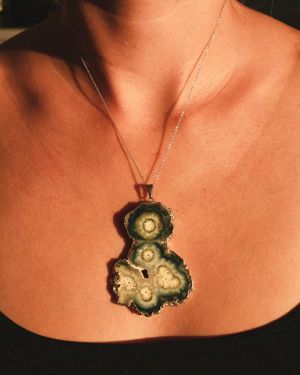 Solar Quartz stalactite pendant