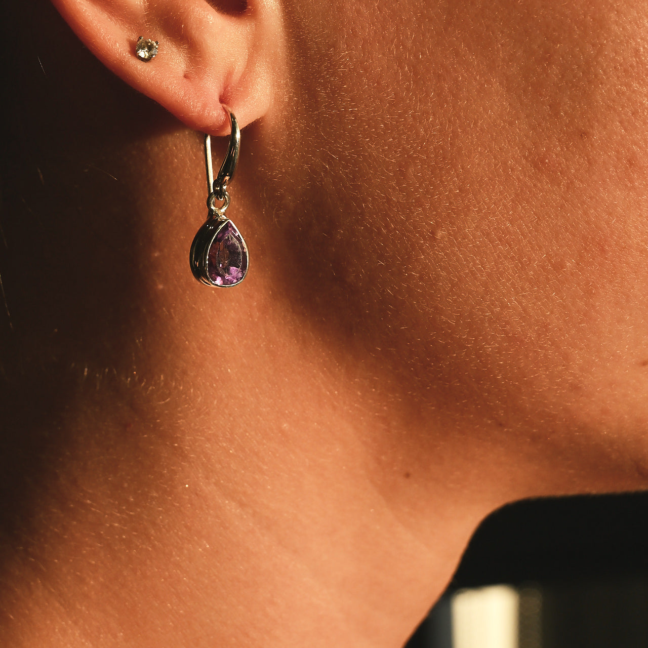 amethyst earrings 
