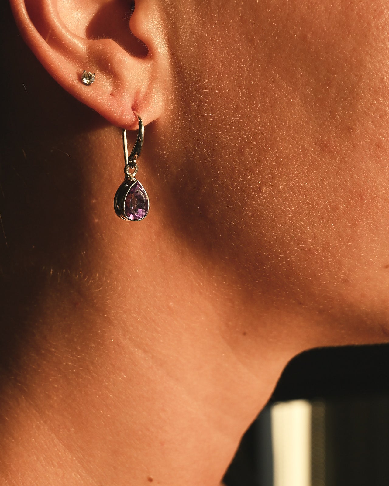 amethyst earrings 
