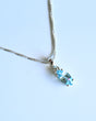 Blue Topaz Pendant — Sterling Silver
