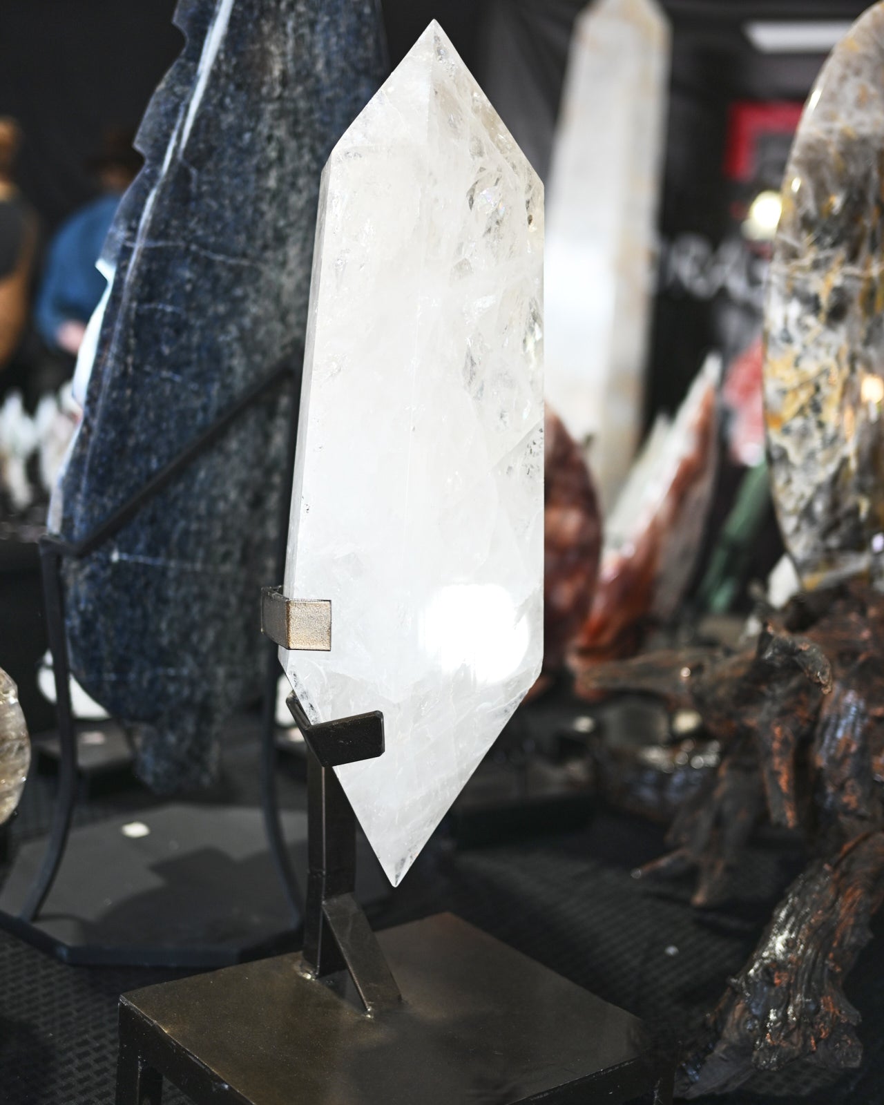 44lb XXL  Double-Terminated Quartz Point on Custom Stand