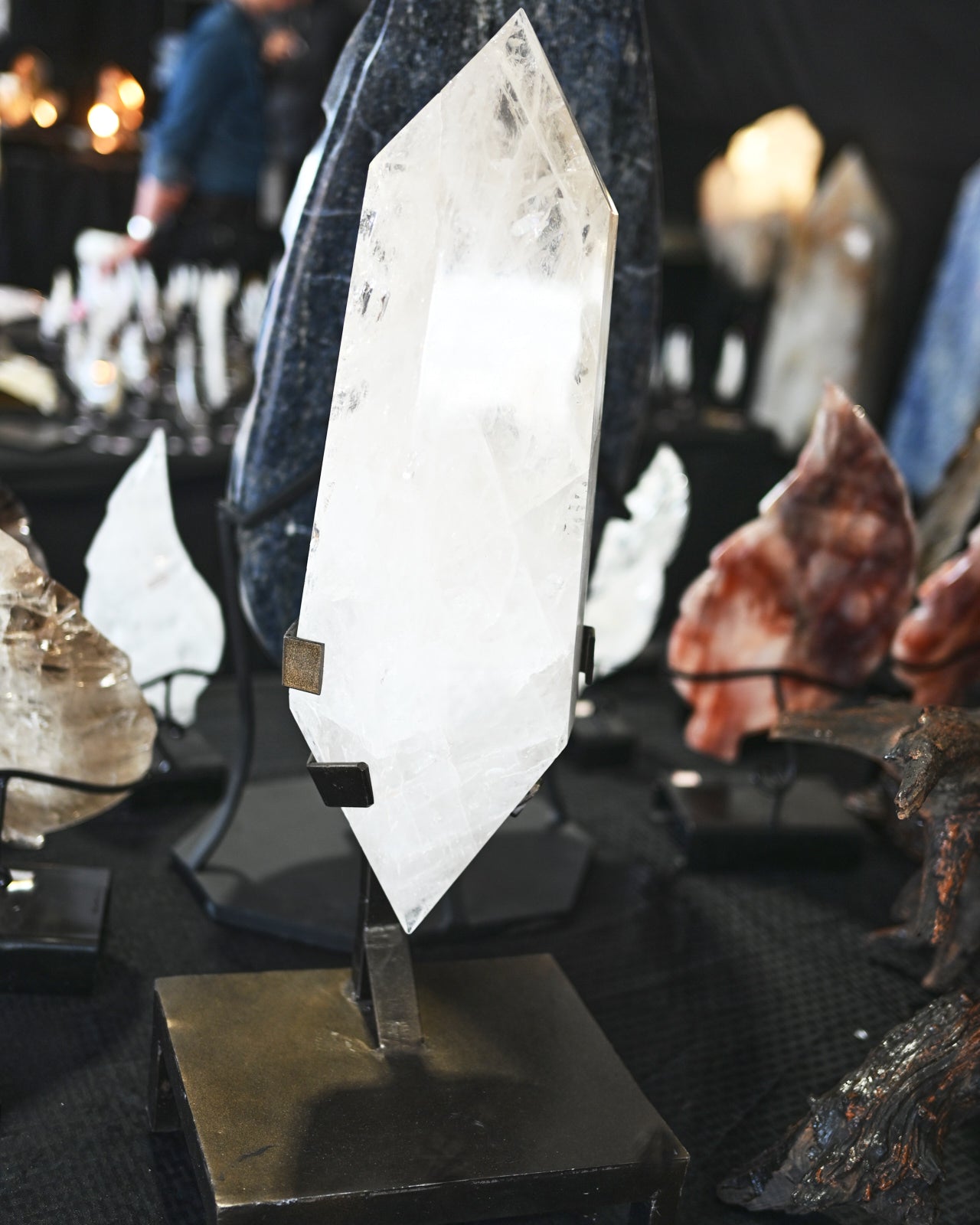 44lb XXL  Double-Terminated Quartz Point on Custom Stand