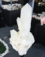 80lb Quartz Cluster ono Tall Stand