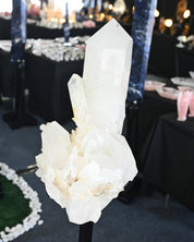 80lb Quartz Cluster ono Tall Stand