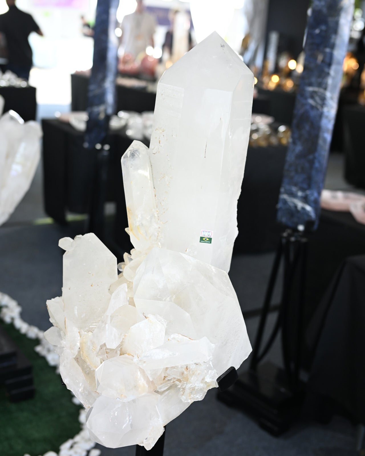 80lb Quartz Cluster ono Tall Stand