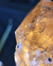 26lb statement citrine tower on stand - all natural