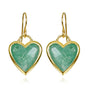 Framed Heart Dangles-Aventurine