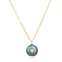 Labradorite Topaz Paperclip Necklace