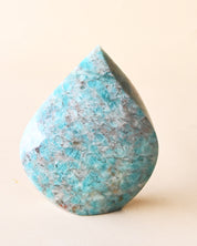 Amazonite Freeform - amazonite crystal freeform sculpture in natural light