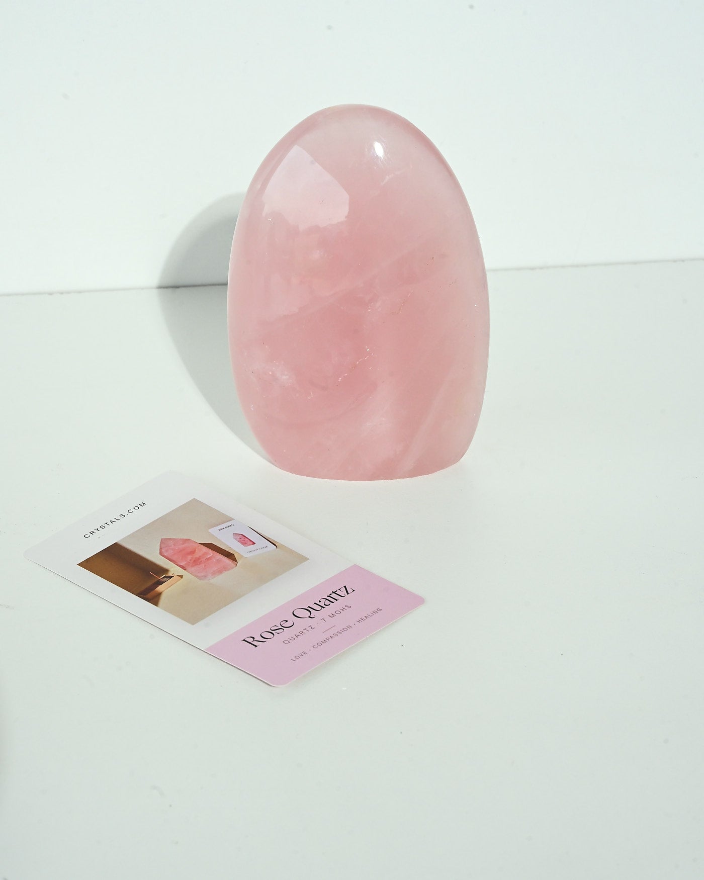 Rose Quartz Freeform 1.1kg with natural pink translucency
