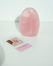 Rose Quartz Freeform 1.1kg side view