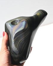 Rainbow Obsidian Freeform – Mexico (Approx. 9 in)