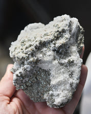 Pyrite and Quartz Crystal Cluster