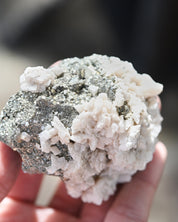 Pyrite and Calcite Crystal Cluster