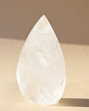 Clear Quartz Flame Freeform - clear quartz crystal freeform sculpture for sale at Crystals.com