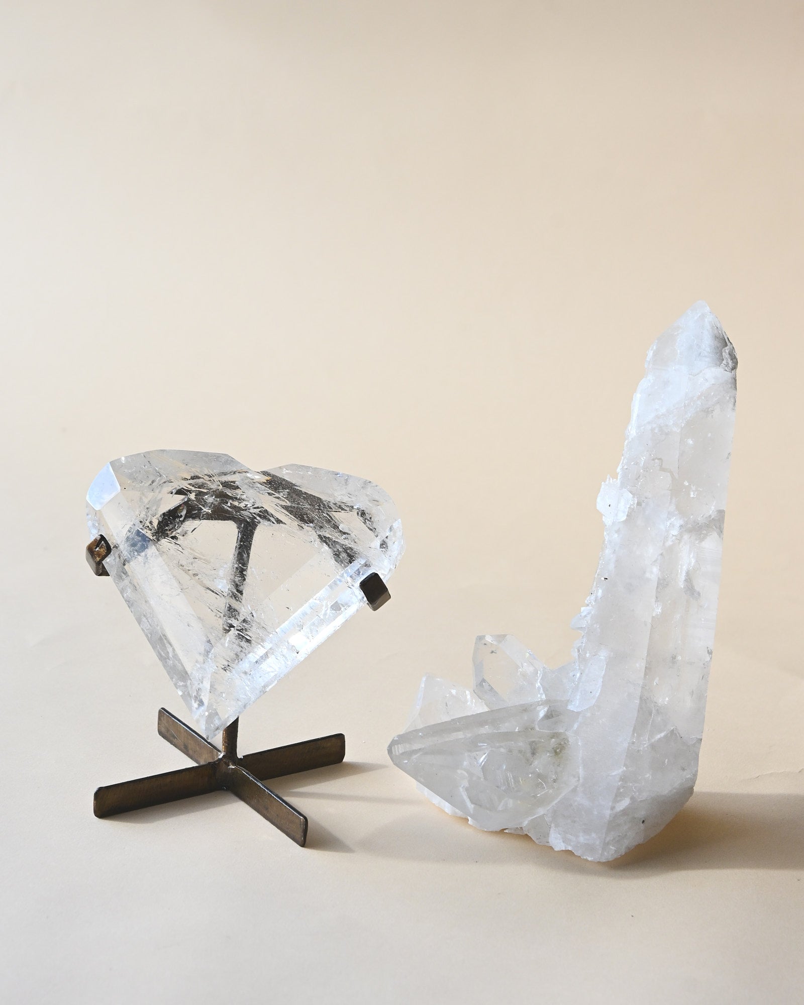 Clear Quartz Heart on Stand 3lbs