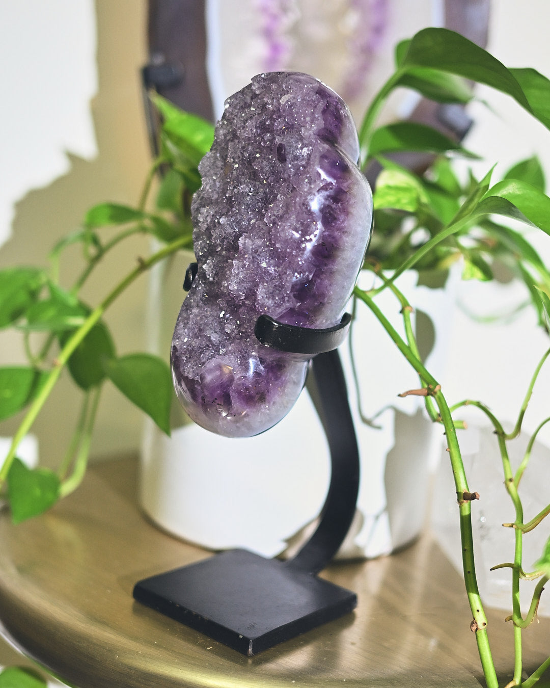 Amethyst Crystal Geode on Stand 3.7lbs