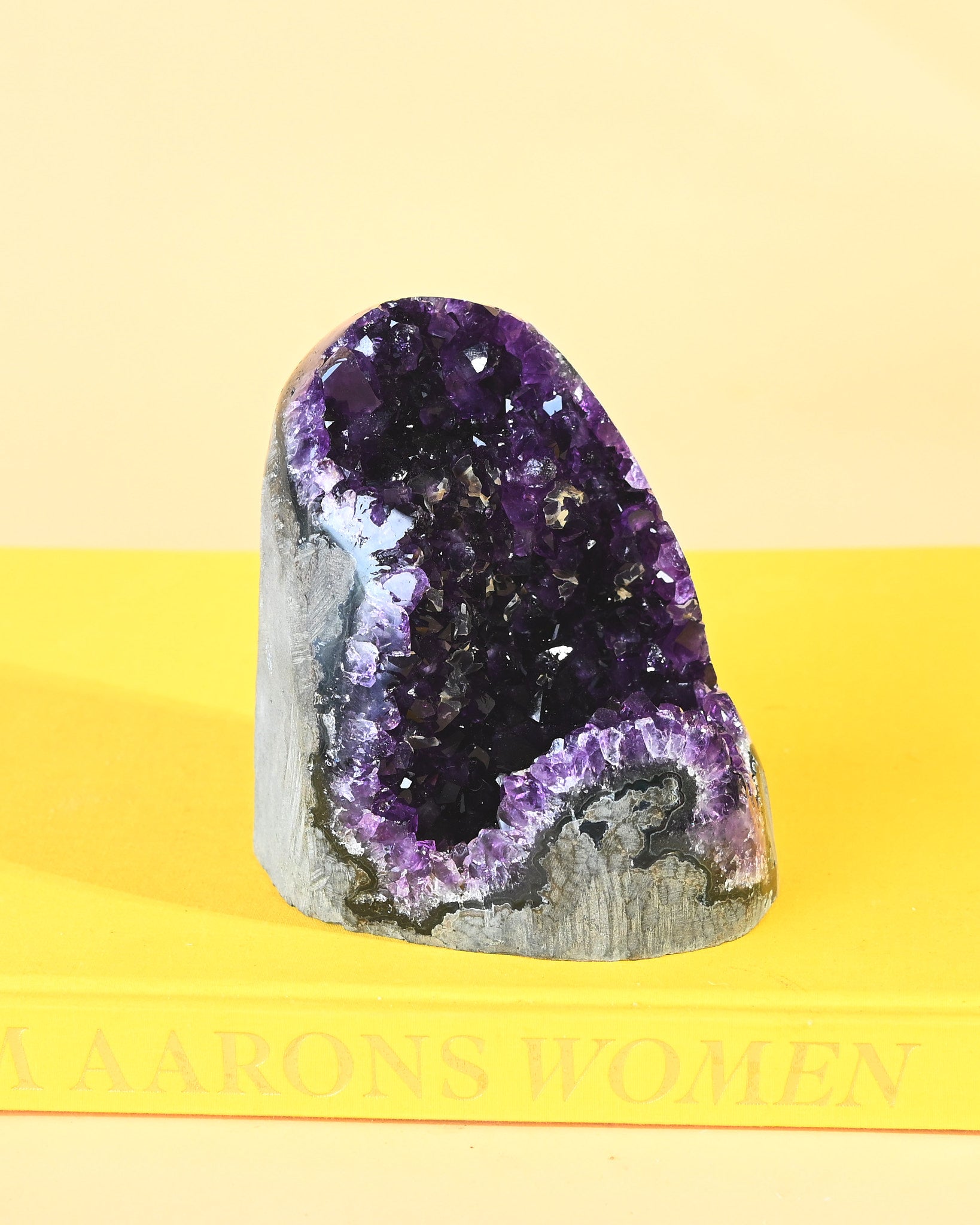Amethyst Geode  3.8lbs - natural amethyst crystal geode styled in home