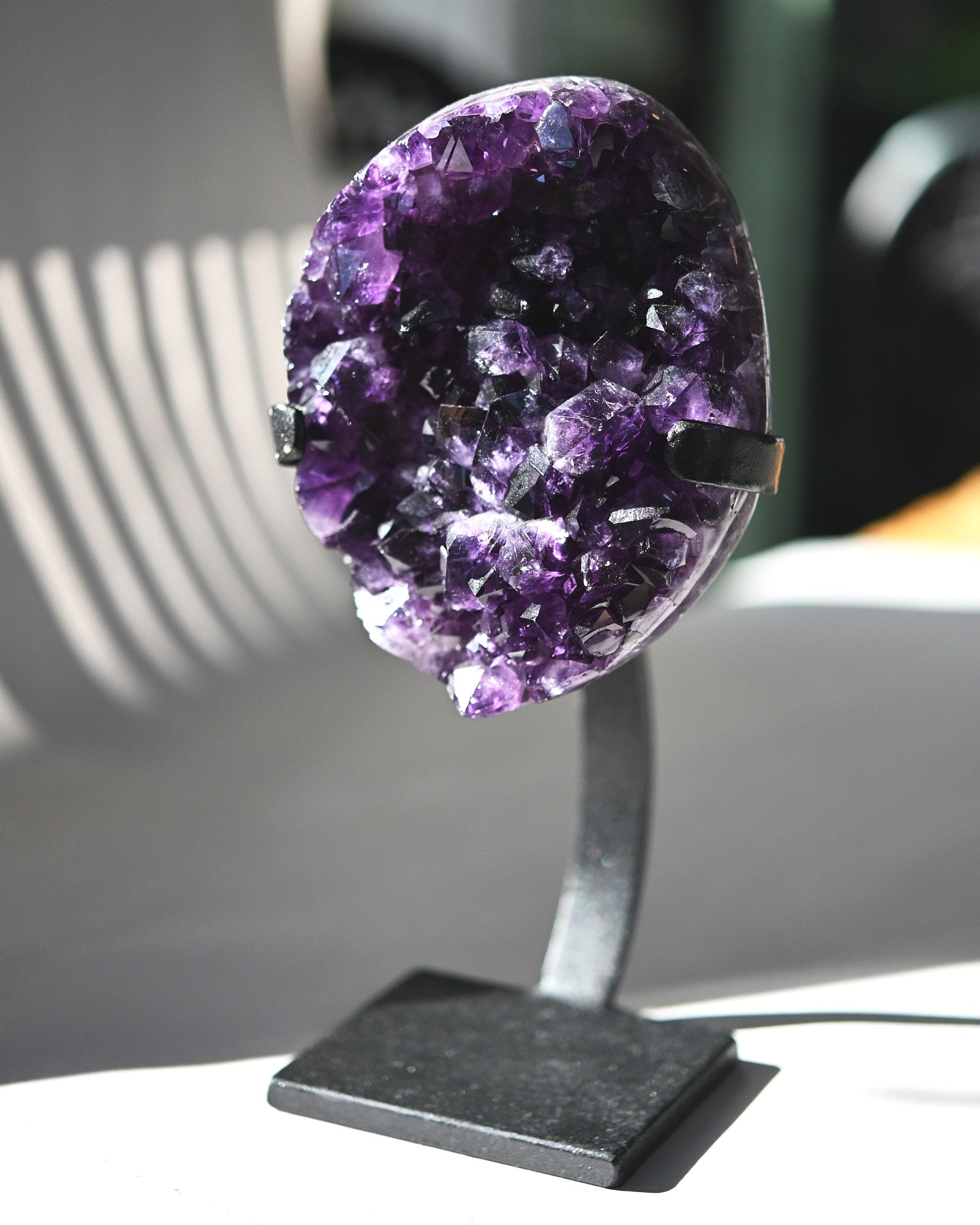 Amethyst Crystal Geode on Stand 3.9lbs