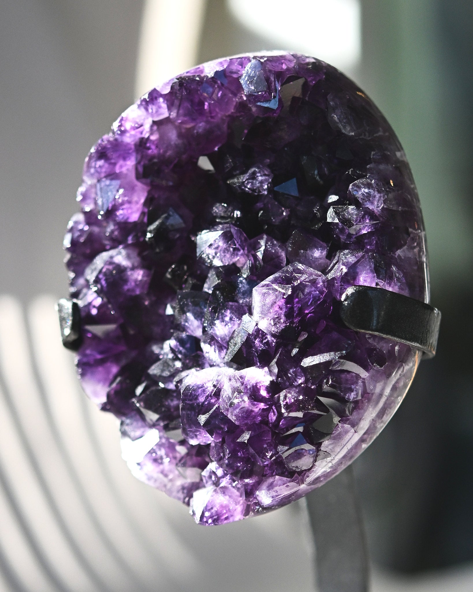 Amethyst Crystal Geode on Stand 3.9lbs