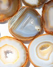 Natural Agate Coaster Set 4pc