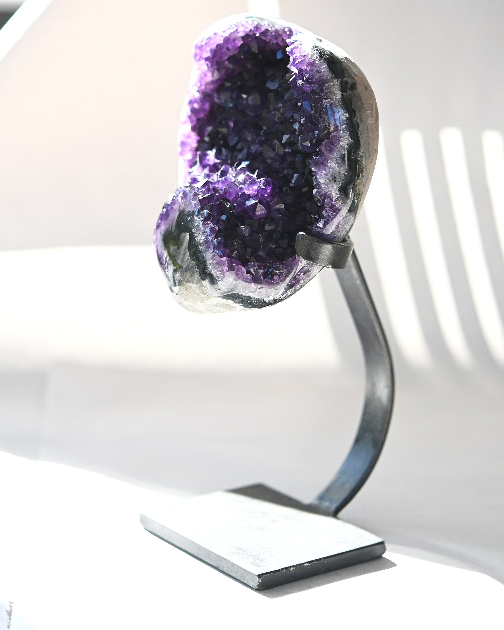 XL Amethyst Geode on Stand 4.4lbs | Crystals.com