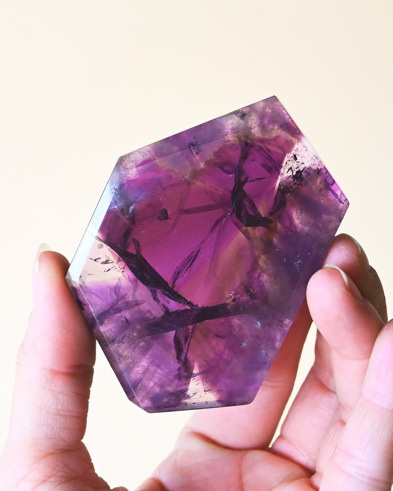 Rare Trapiche Amethyst Slice