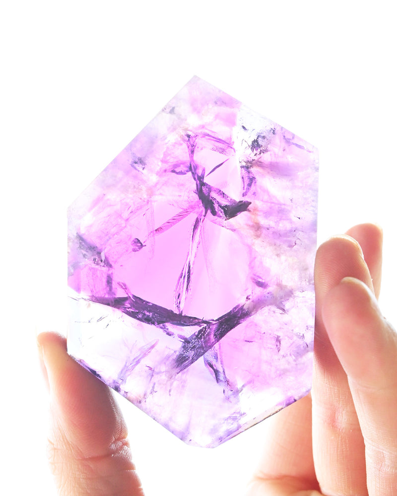Rare Trapiche Amethyst Slice