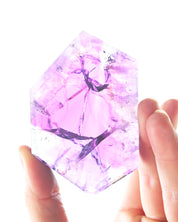 Rare Trapiche Amethyst Slice - natural amethyst crystal view 7