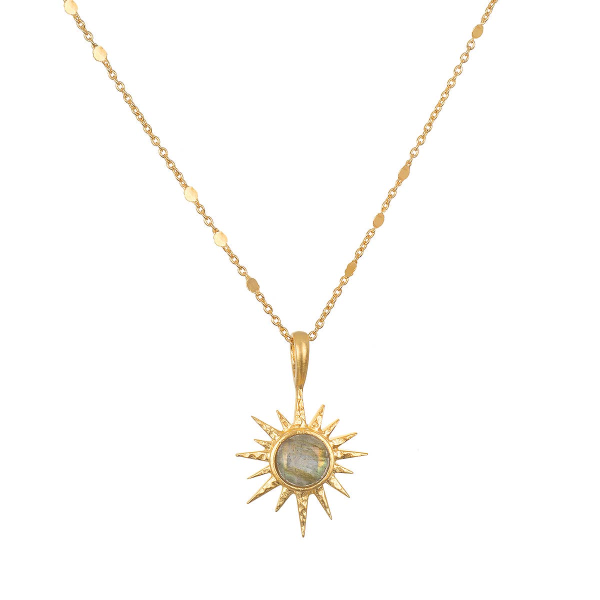 Labradorite North Star Starburst Necklace 18kt Gold - Crystals.com